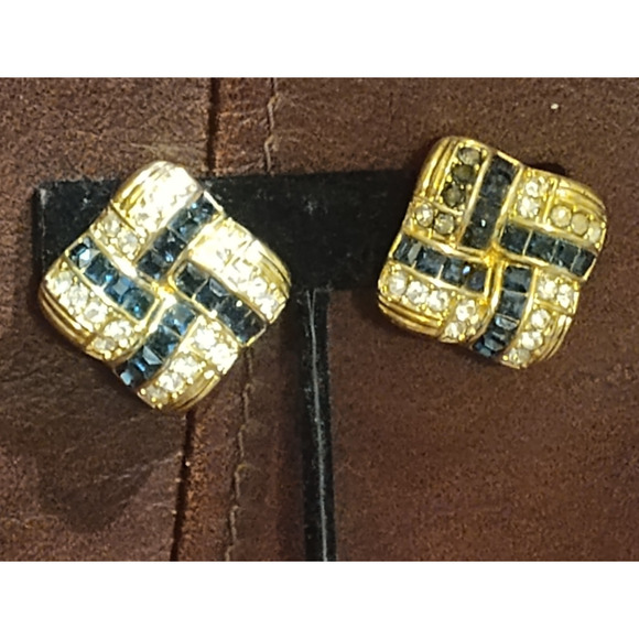 Nolan Miller glamour collection Deco sapphire and diamond crystals - Picture 1 of 4